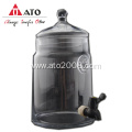 Glass jar Fruit Juice Drinking Beverage Dispenser